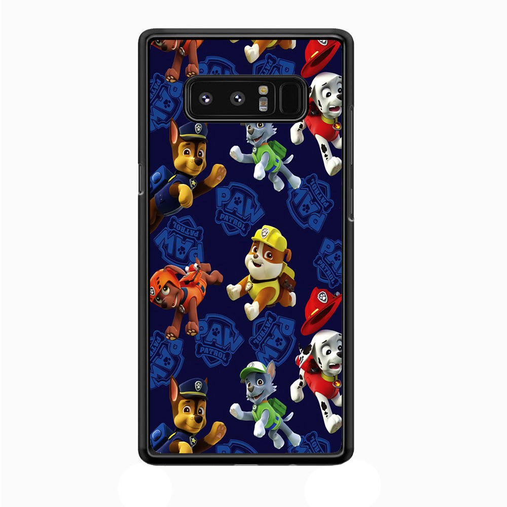 Paw Patrol Patern Blue Samsung Galaxy Note 8 Case