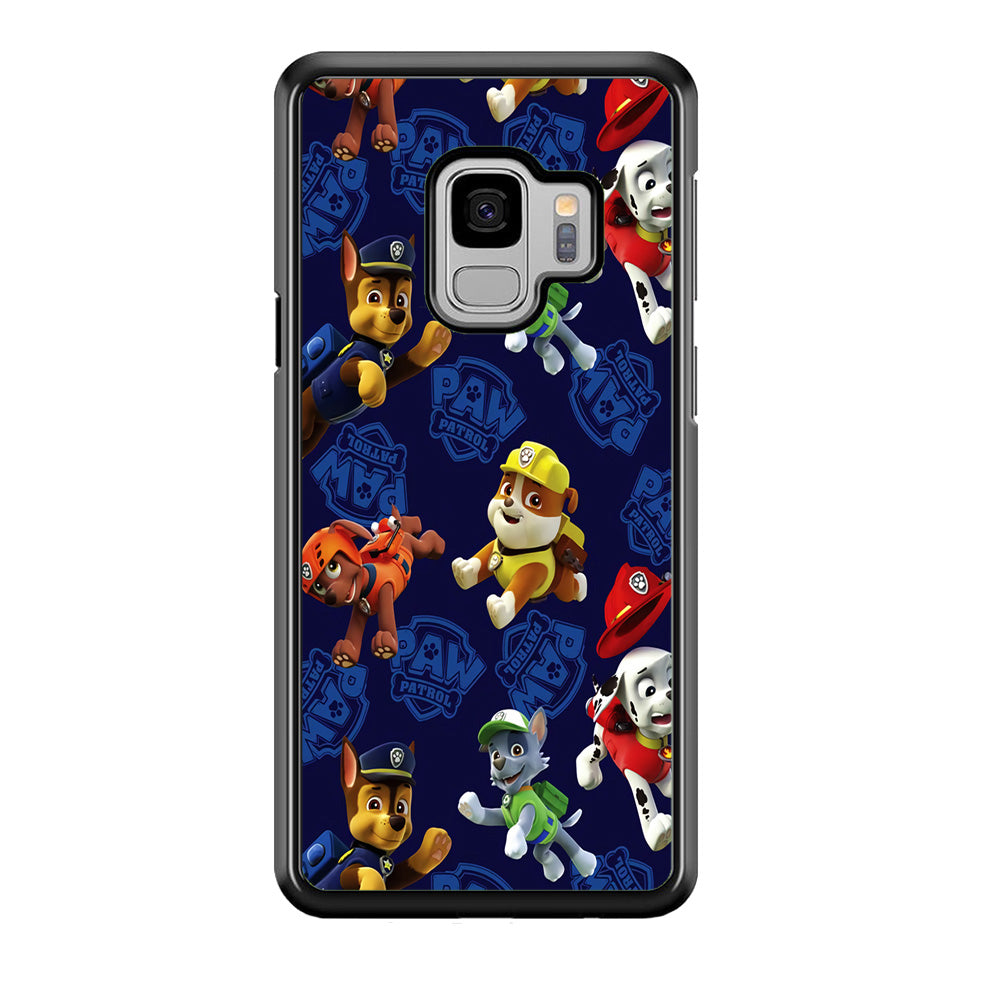 Paw Patrol Patern Blue Samsung Galaxy S9 Case