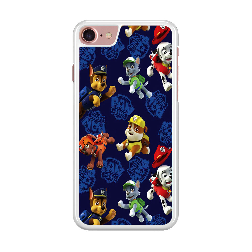 Paw Patrol Patern Blue iPhone SE 2020 Case