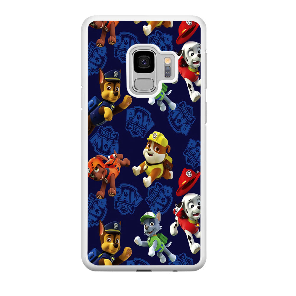 Paw Patrol Patern Blue Samsung Galaxy S9 Case