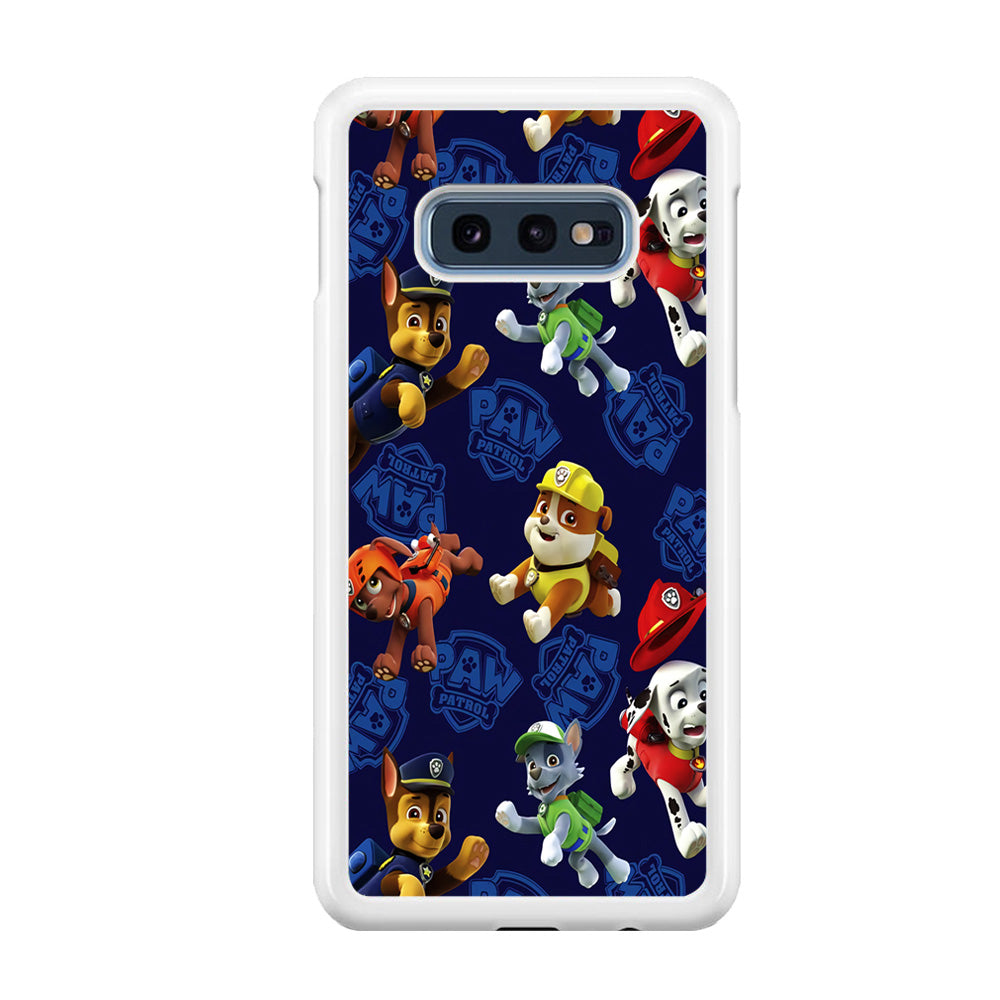 Paw Patrol Patern Blue Samsung Galaxy S10E Case