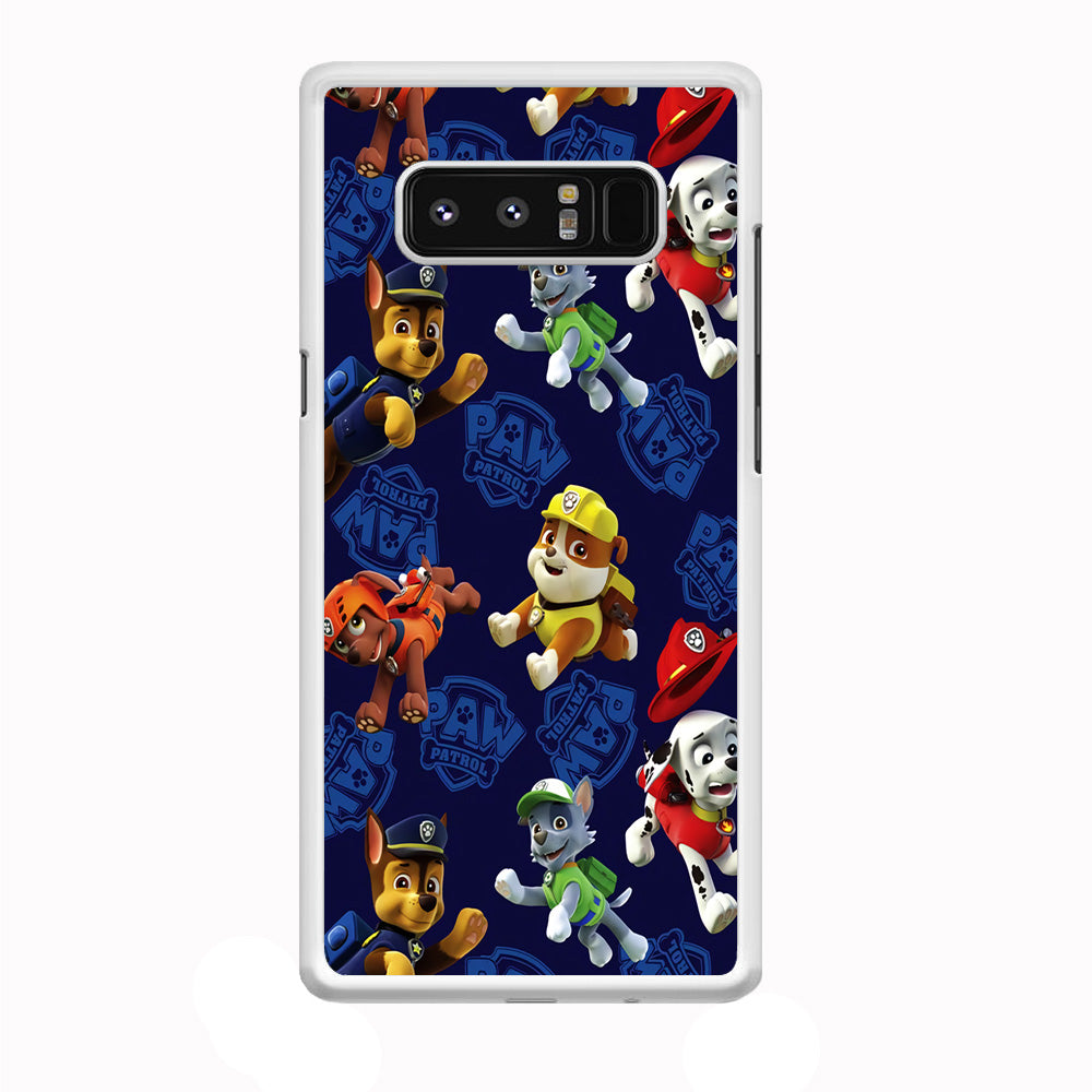 Paw Patrol Patern Blue Samsung Galaxy Note 8 Case