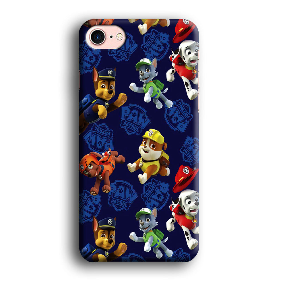 Paw Patrol Patern Blue iPhone SE 2020 Case