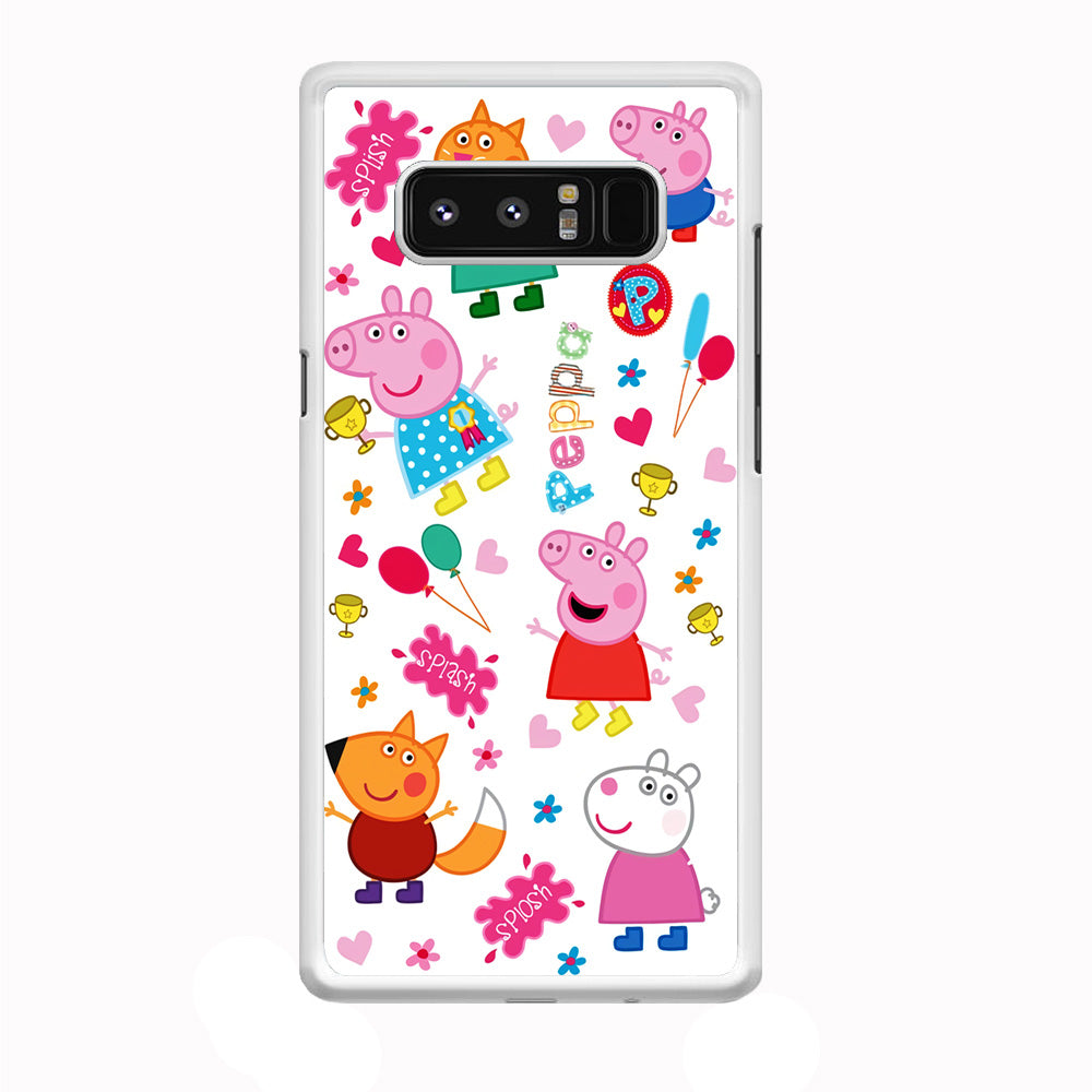 Peppa Pig and Friend Samsung Galaxy Note 8 Case