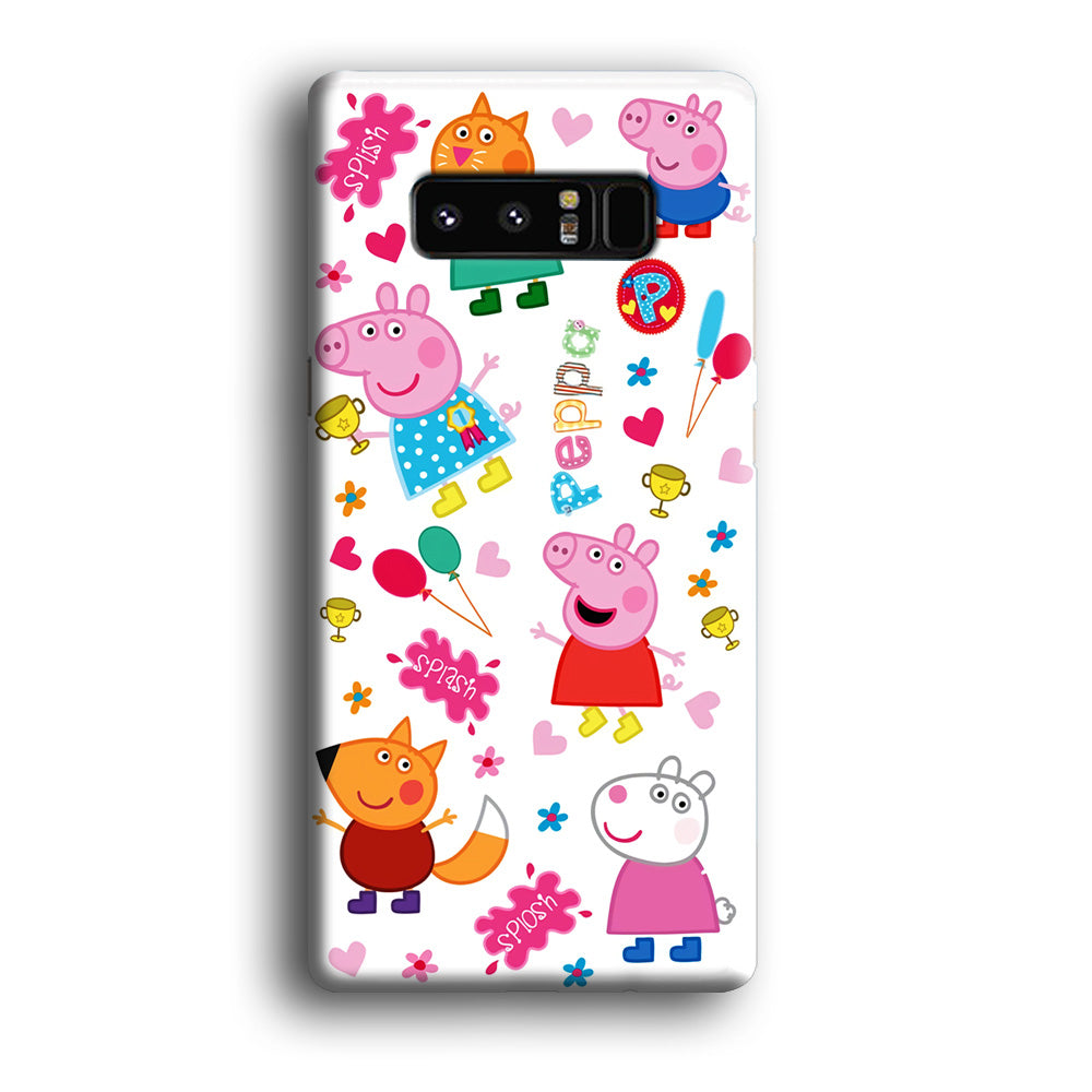 Peppa Pig and Friend Samsung Galaxy Note 8 Case