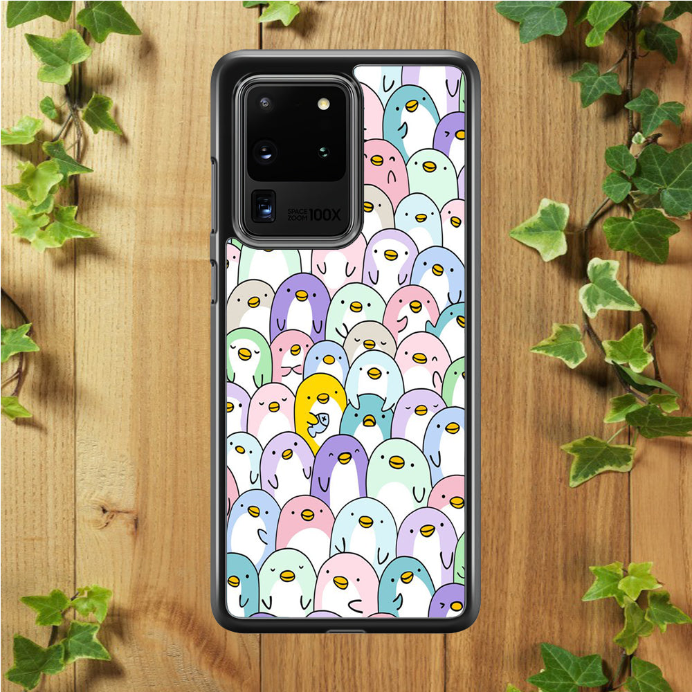 Pinguins Doodle Samsung Galaxy S20 Ultra Case