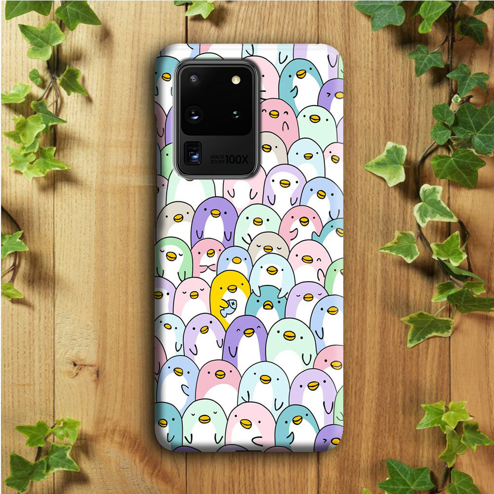 Pinguins Doodle Samsung Galaxy S20 Ultra Case