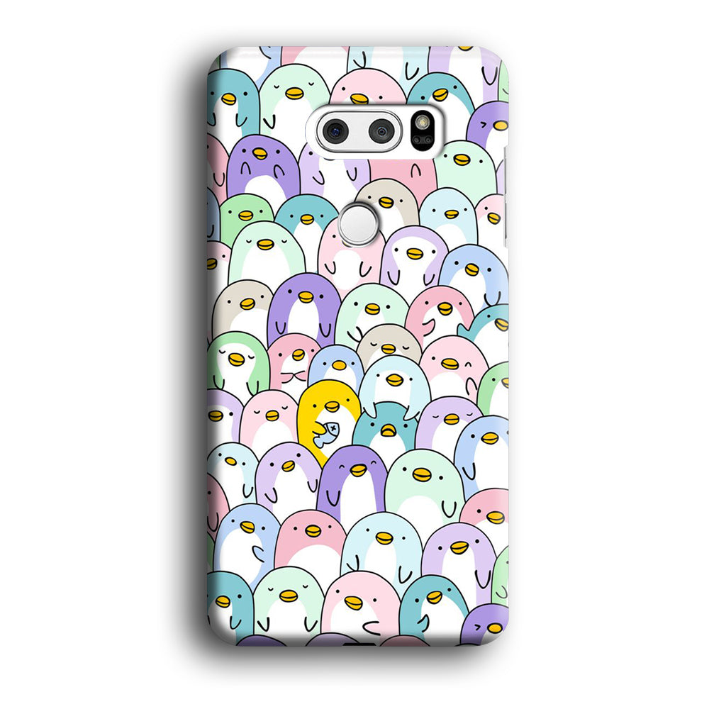 Pinguins Doodle LG V30 3D Case