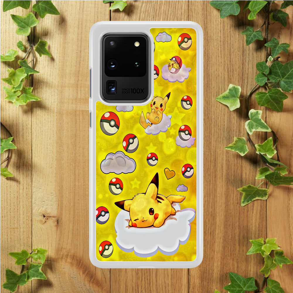 Pokemon Pikachu and Cloud Samsung Galaxy S20 Ultra Case