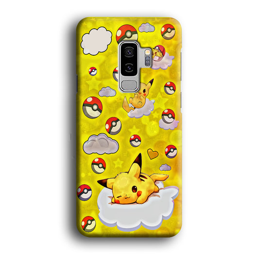 Pokemon Pikachu and Cloud Samsung Galaxy S9 Plus Case