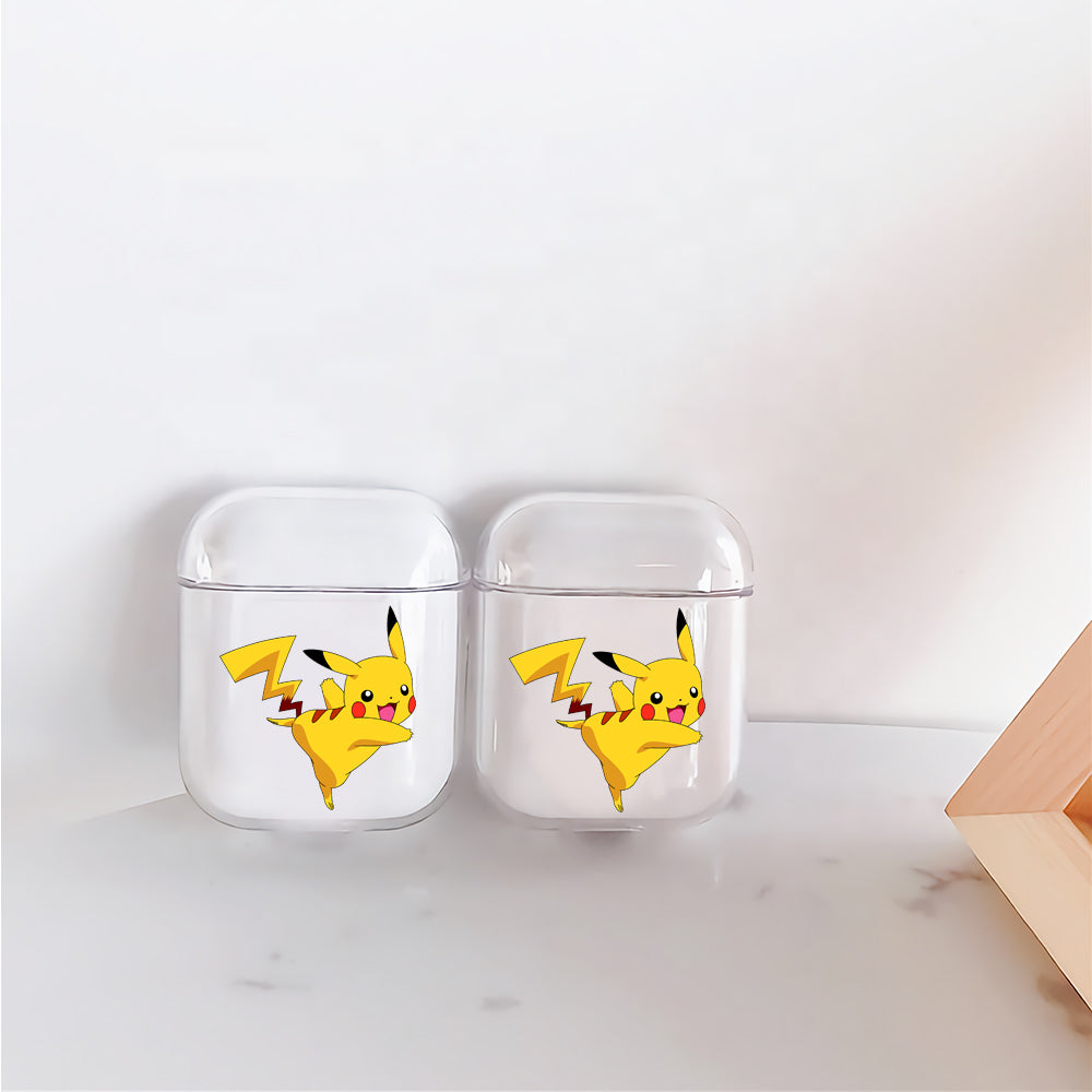 Pokemon Pikachu Hard Plastic Protective Clear Case Cover For Apple Airpods