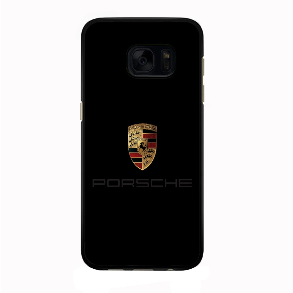 Porsche Logo Black Samsung Galaxy S7 Edge Case