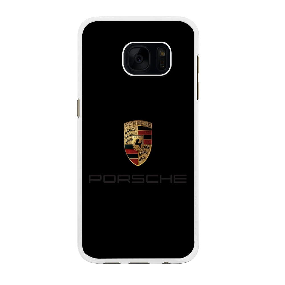 Porsche Logo Black Samsung Galaxy S7 Edge Case