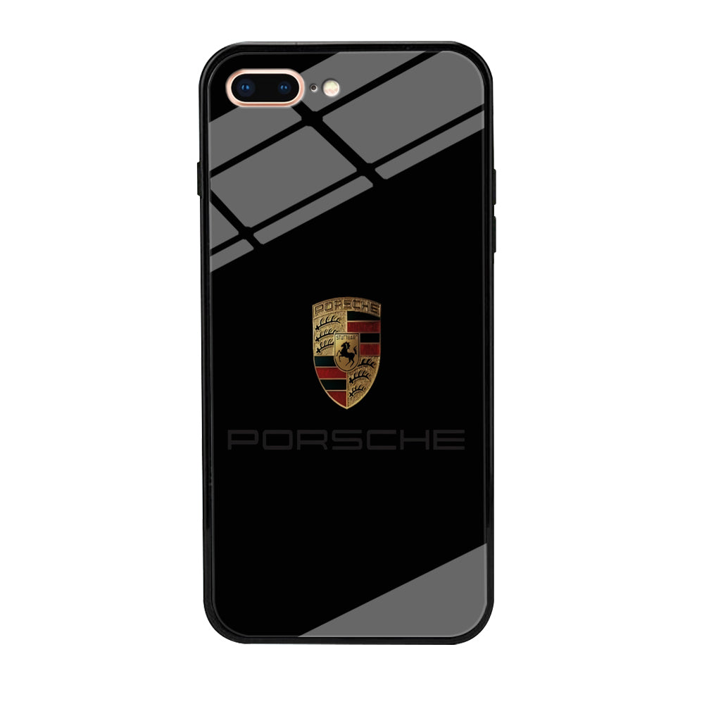 Porsche Logo Black iPhone 8 Plus Case