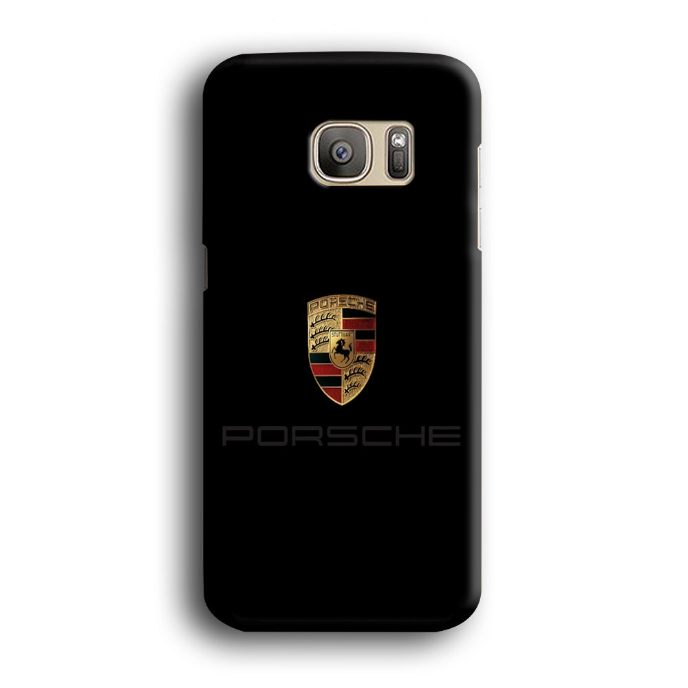 Porsche Logo Black Samsung Galaxy S7 Edge Case