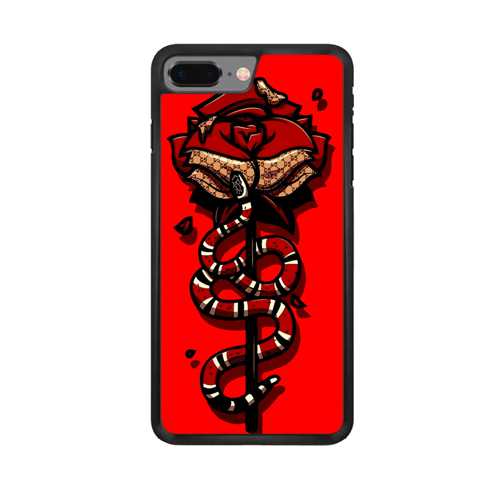 Red Rose Red Snake iPhone 8 Plus Case