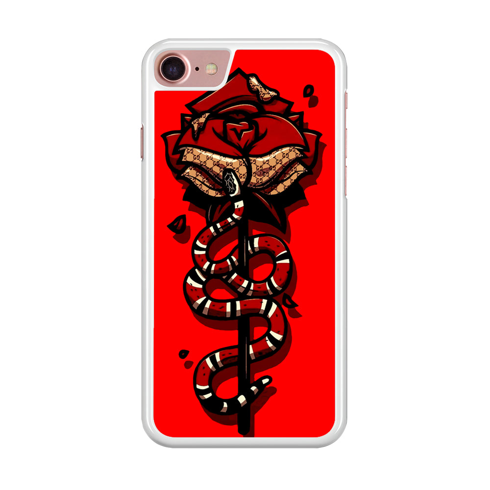 Red Rose Red Snake iPhone 8 Case