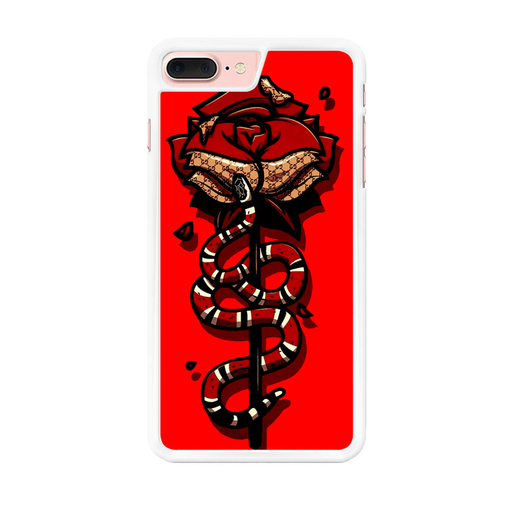 Red Rose Red Snake iPhone 7 Plus Case