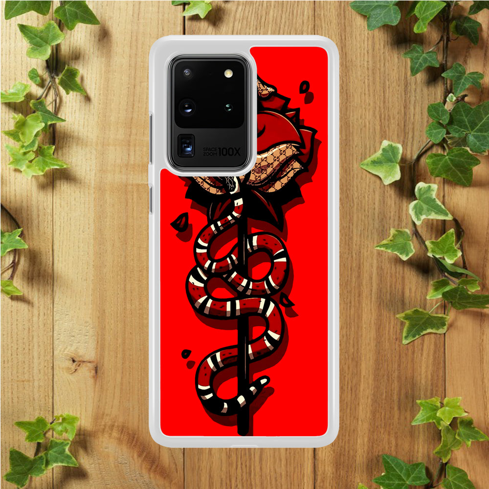 Red Rose Red Snake  Samsung Galaxy S20 Ultra Case