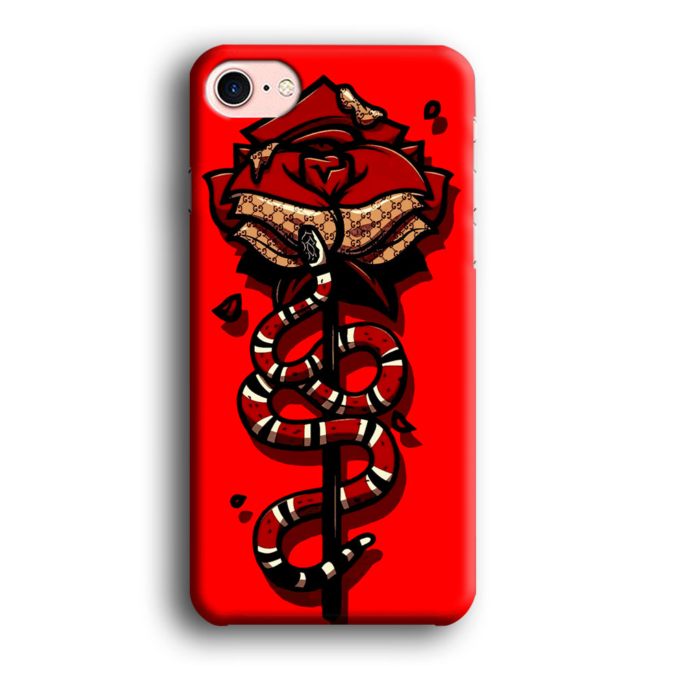 Red Rose Red Snake iPhone SE 2020 Case