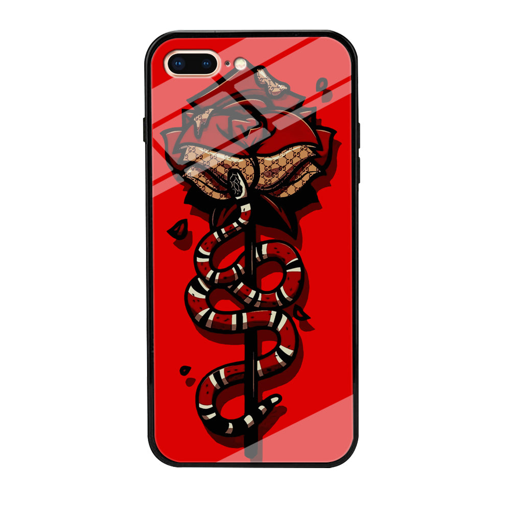 Red Rose Red Snake iPhone 8 Plus Case