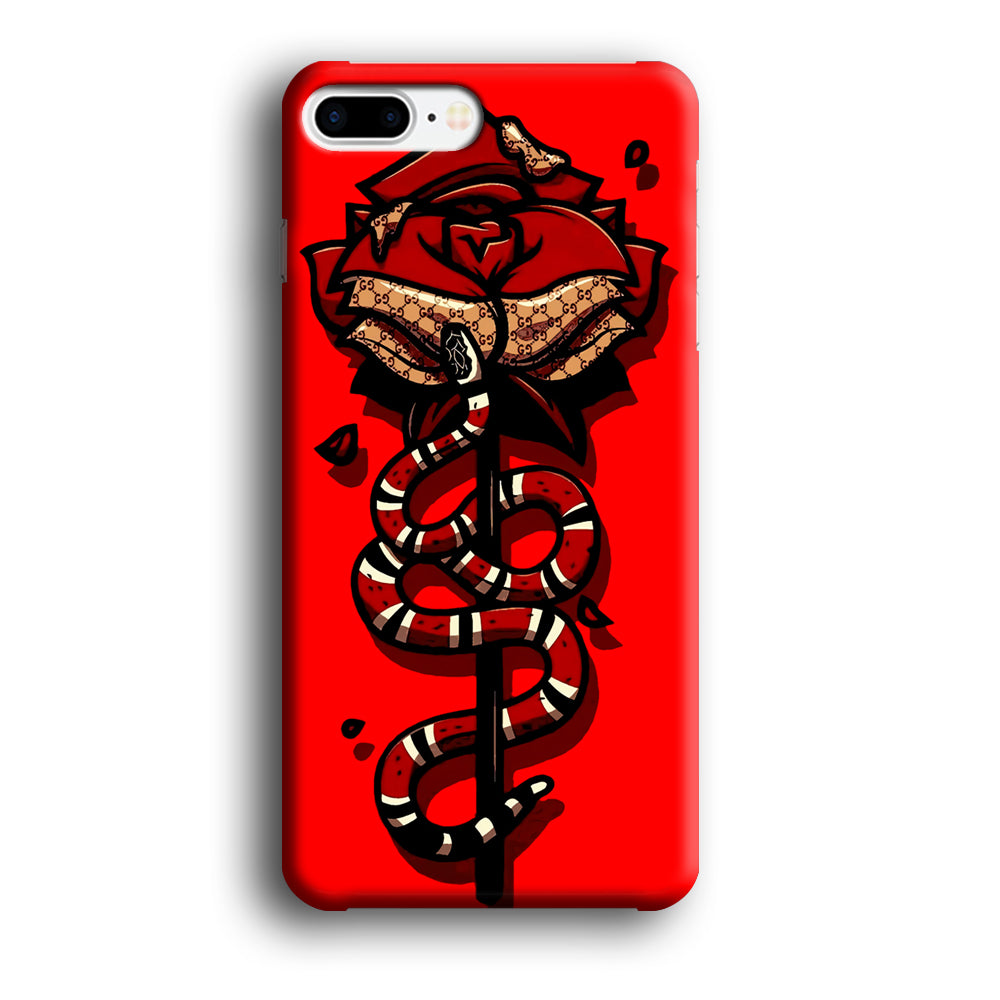 Red Rose Red Snake iPhone 7 Plus Case