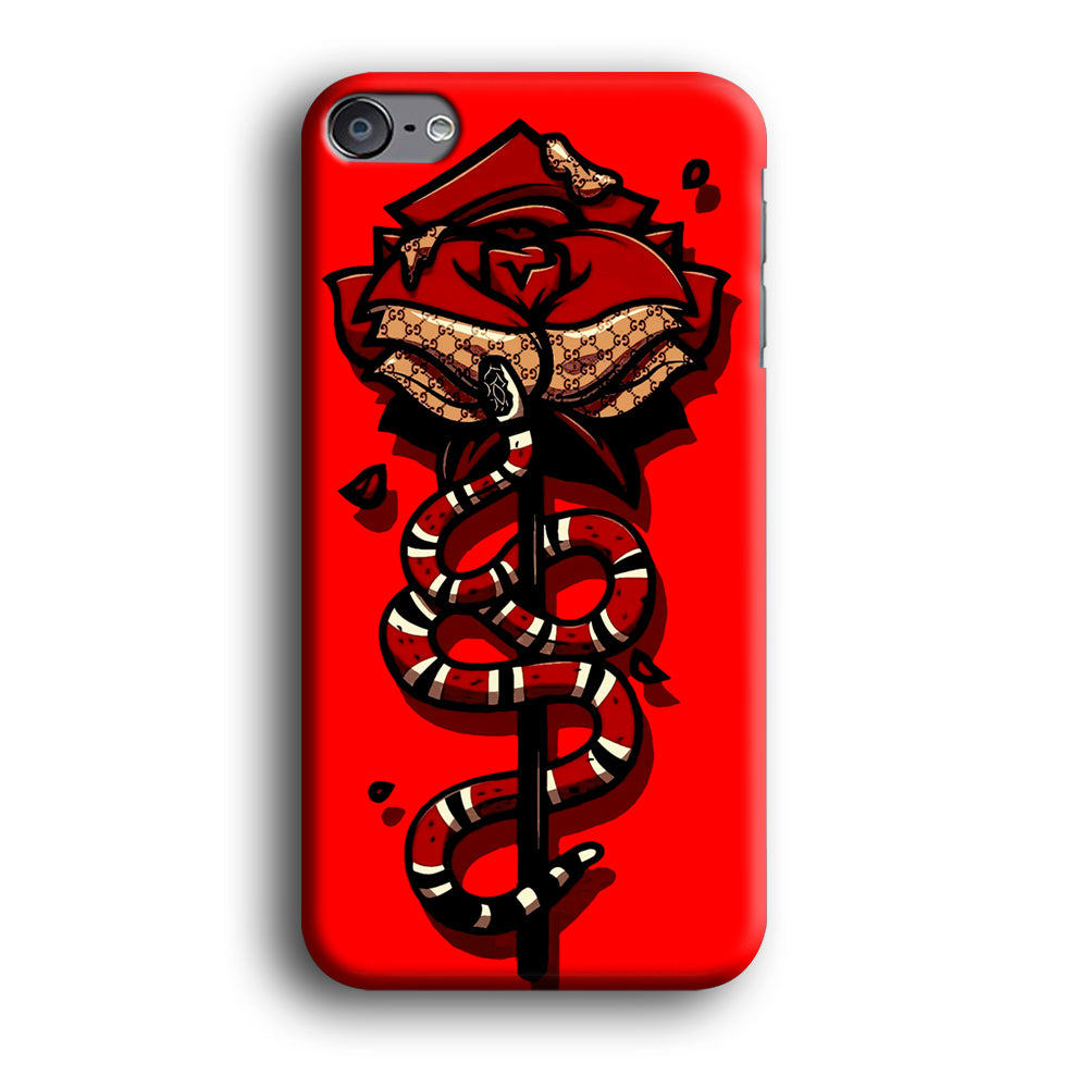 Red Rose Red Snake iPod Touch 6 Case