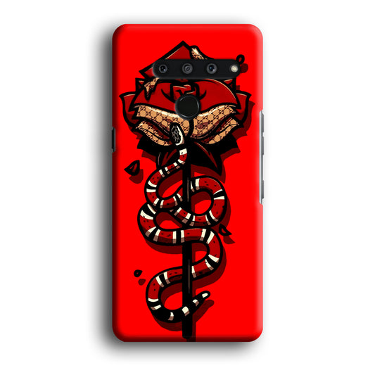 Red Rose Red Snake LG V50 3D Case