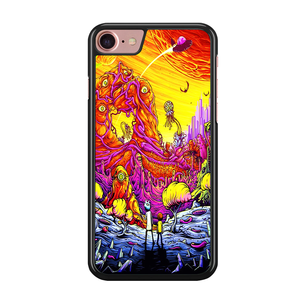 Rick and Morty Alien Planet iPhone SE 2020 Case