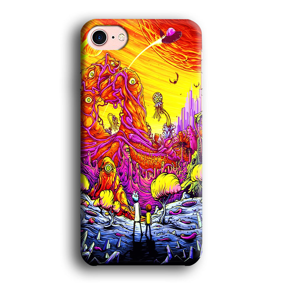 Rick and Morty Alien Planet iPhone 8 Case