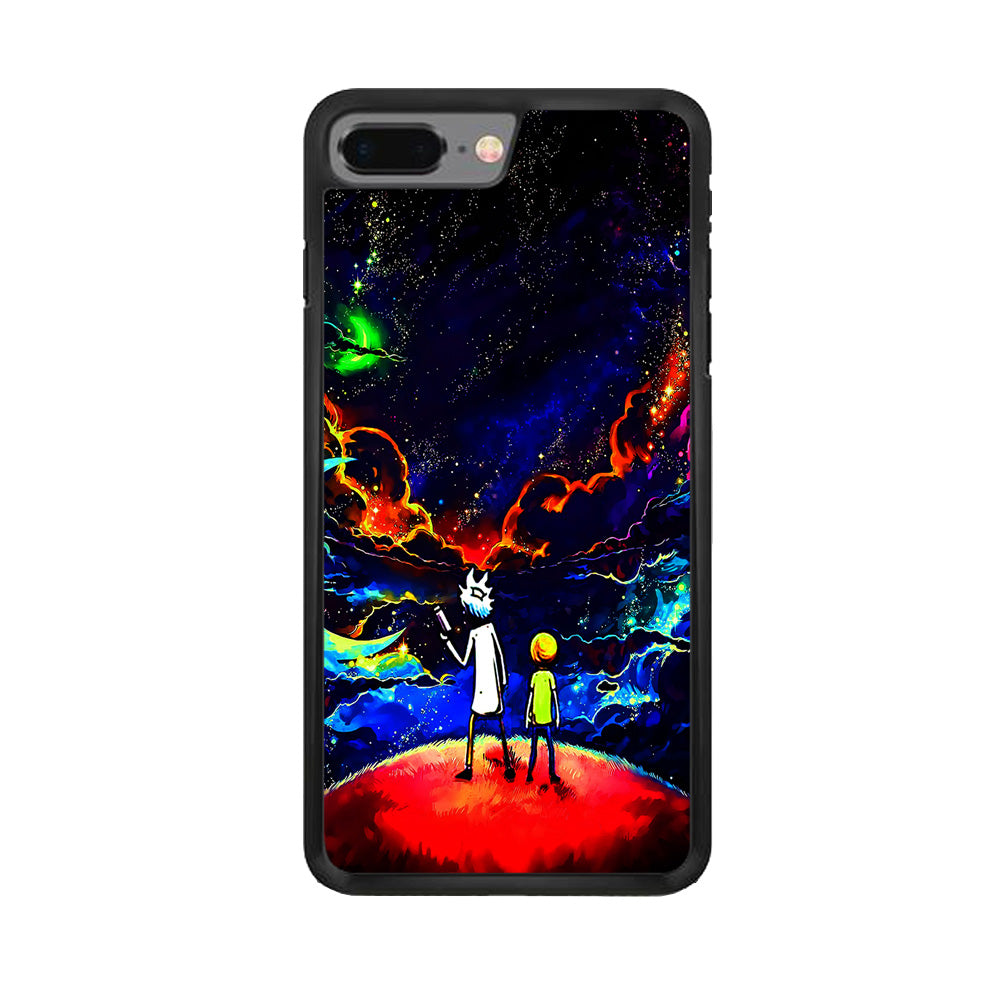 Rick and Morty Galaxy Painting iPhone 7 Plus Case