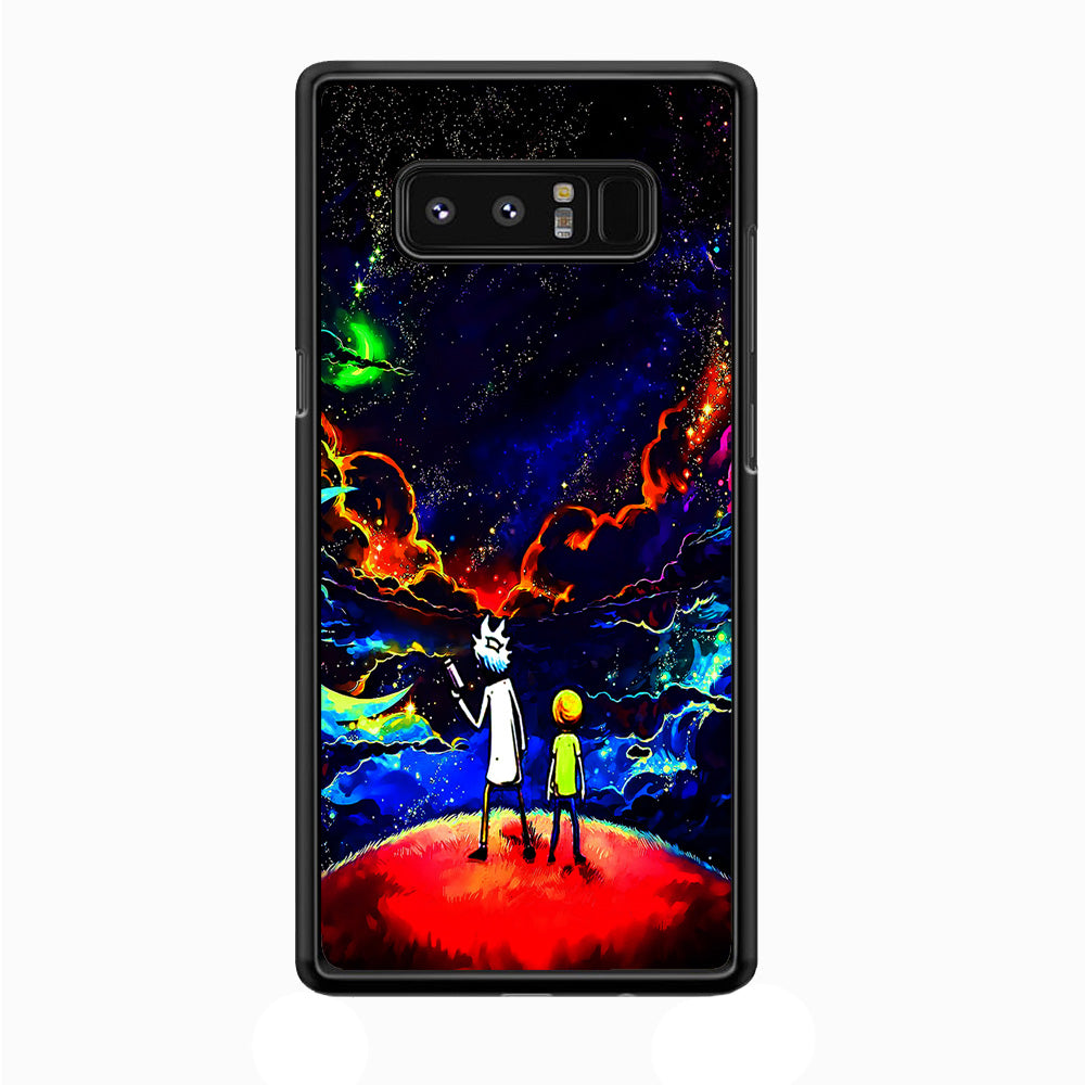 Rick and Morty Galaxy Painting Samsung Galaxy Note 8 Case