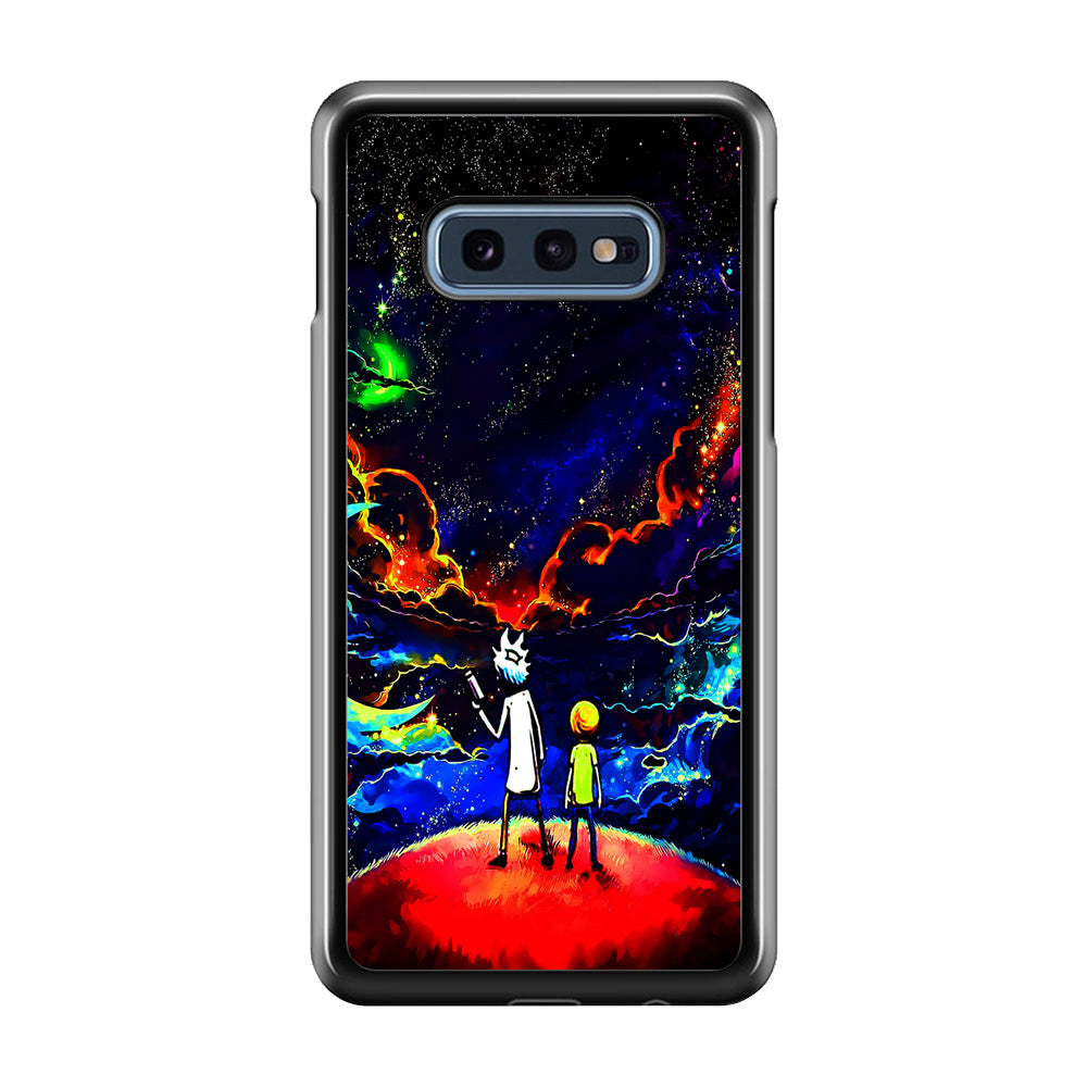 Rick and Morty Galaxy Painting Samsung Galaxy S10E Case