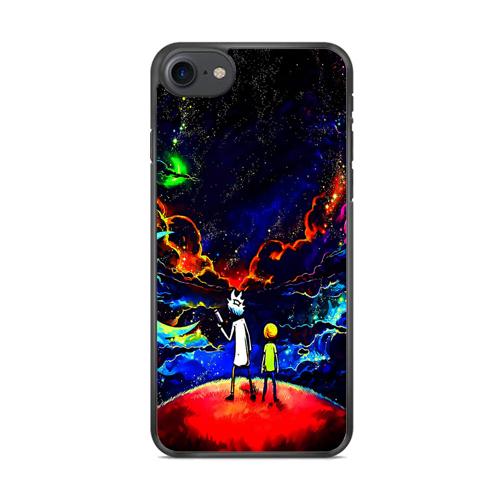 Rick and Morty Galaxy Painting iPhone 8 Case