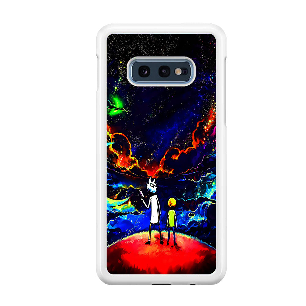 Rick and Morty Galaxy Painting Samsung Galaxy S10E Case