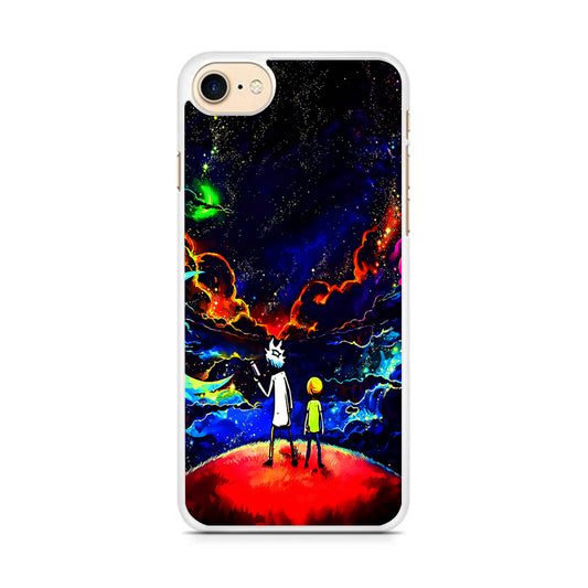 Rick and Morty Galaxy Painting iPhone 8 Case