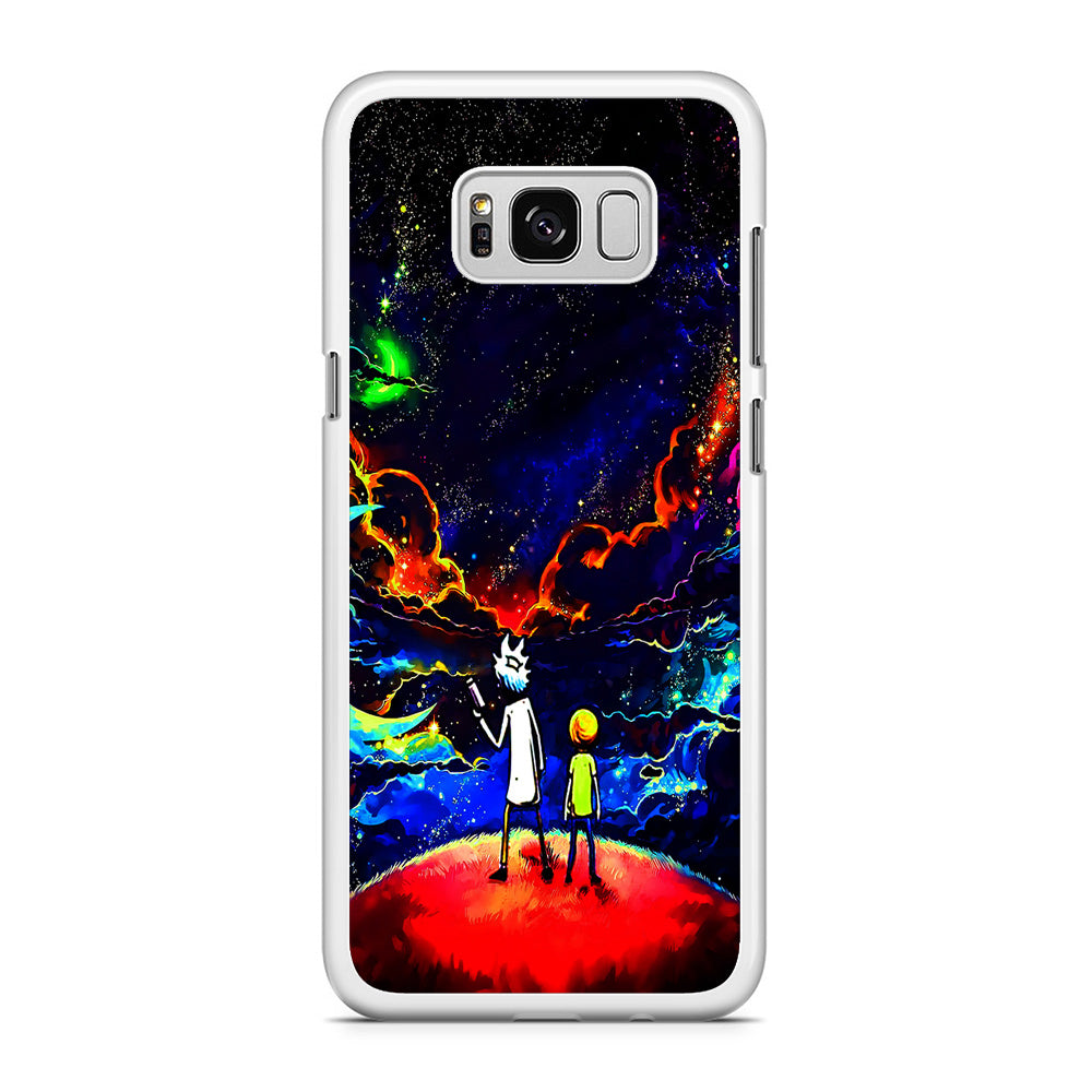 Rick and Morty Galaxy Painting Samsung Galaxy S8 Case