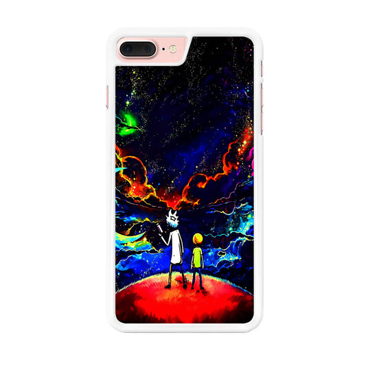 Rick and Morty Galaxy Painting iPhone 8 Plus Case