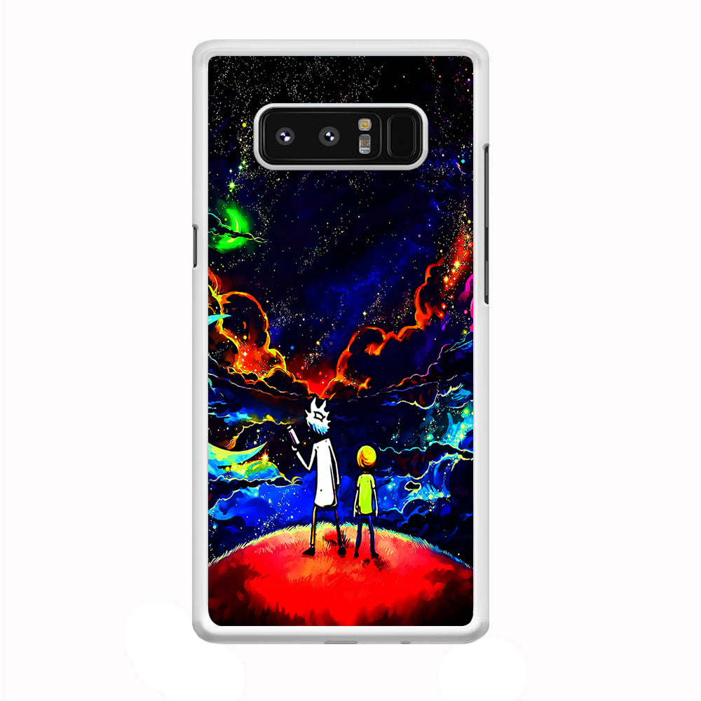 Rick and Morty Galaxy Painting Samsung Galaxy Note 8 Case