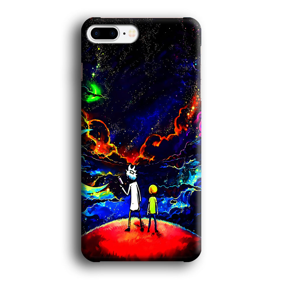 Rick and Morty Galaxy Painting iPhone 8 Plus Case