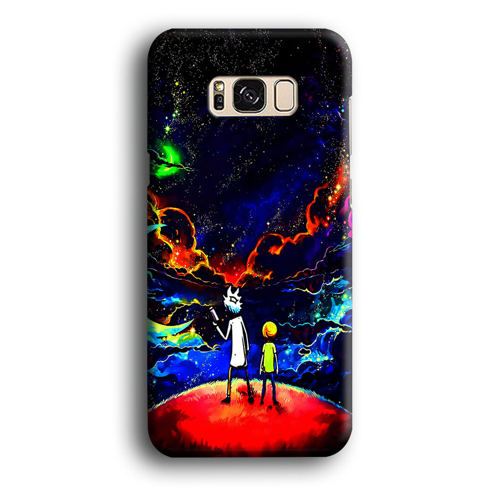 Rick and Morty Galaxy Painting Samsung Galaxy S8 Case