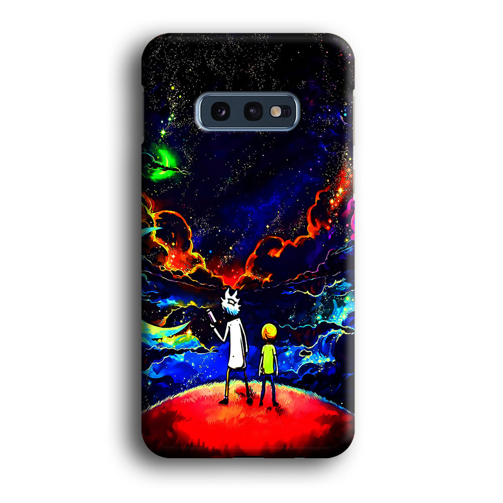 Rick and Morty Galaxy Painting Samsung Galaxy S10E Case