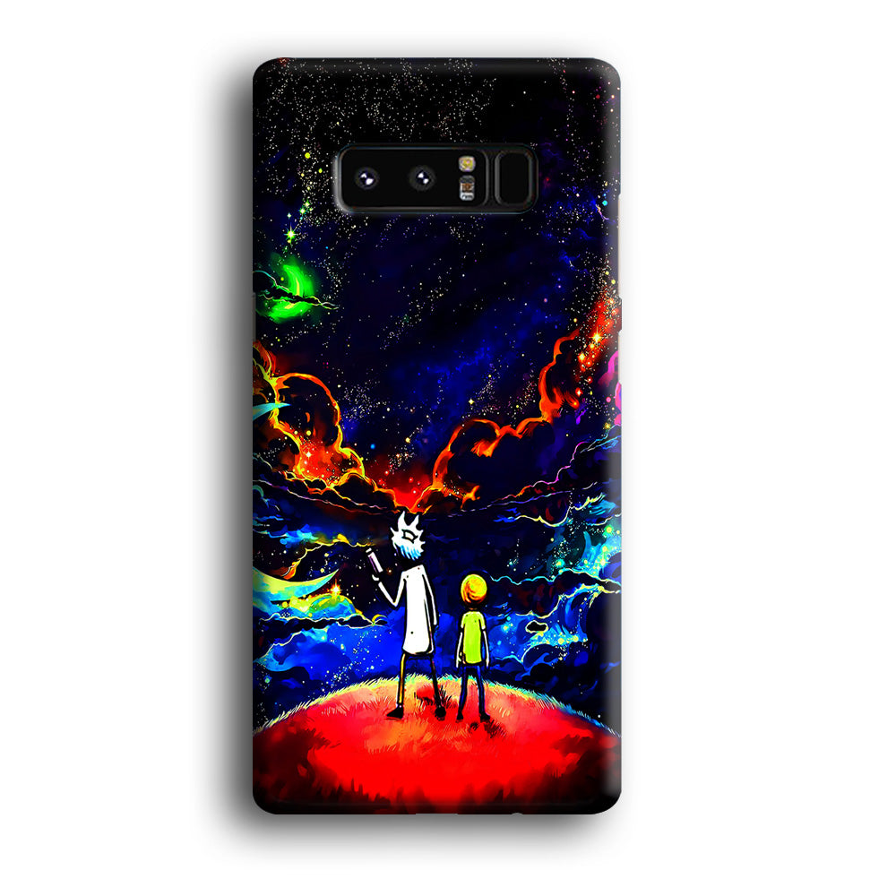 Rick and Morty Galaxy Painting Samsung Galaxy Note 8 Case