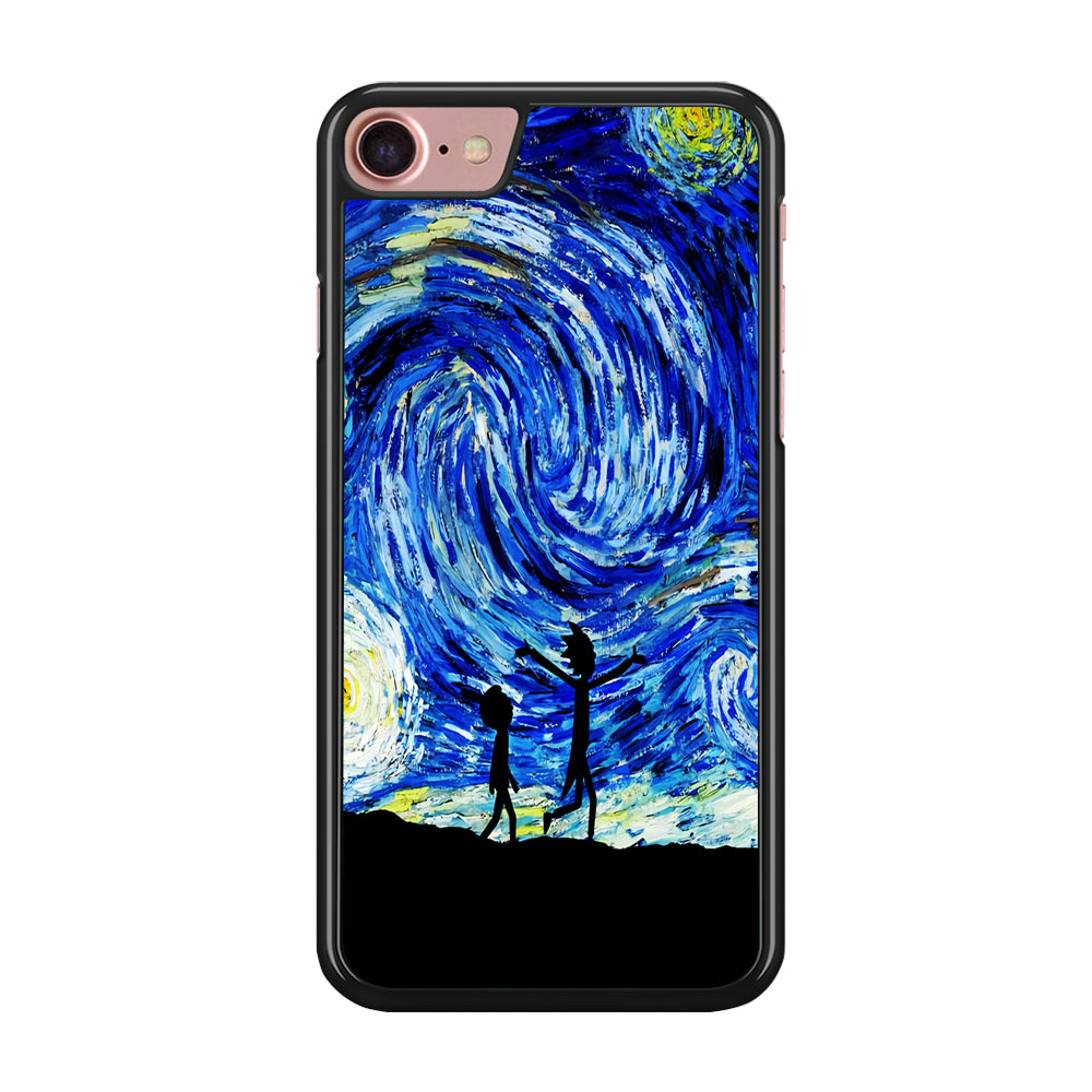 Rick and Morty Starry Night iPhone SE 2020 Case