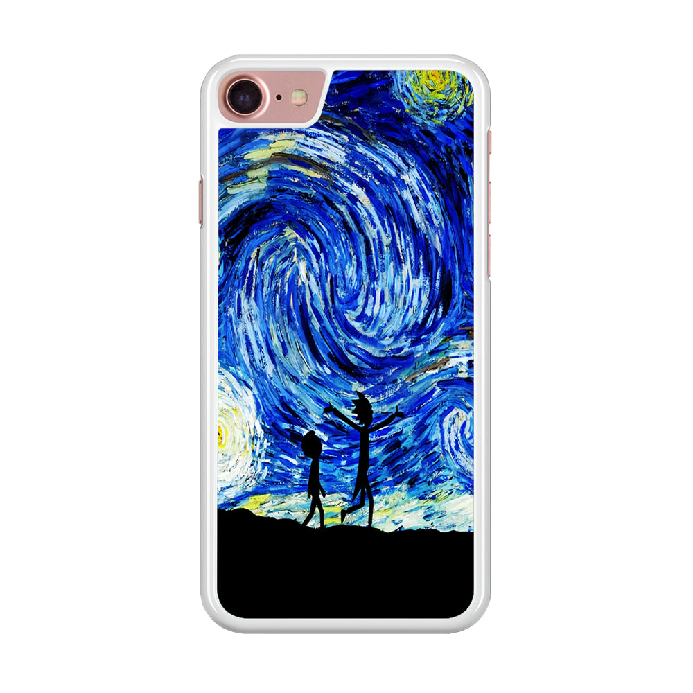 Rick and Morty Starry Night iPhone SE 2020 Case