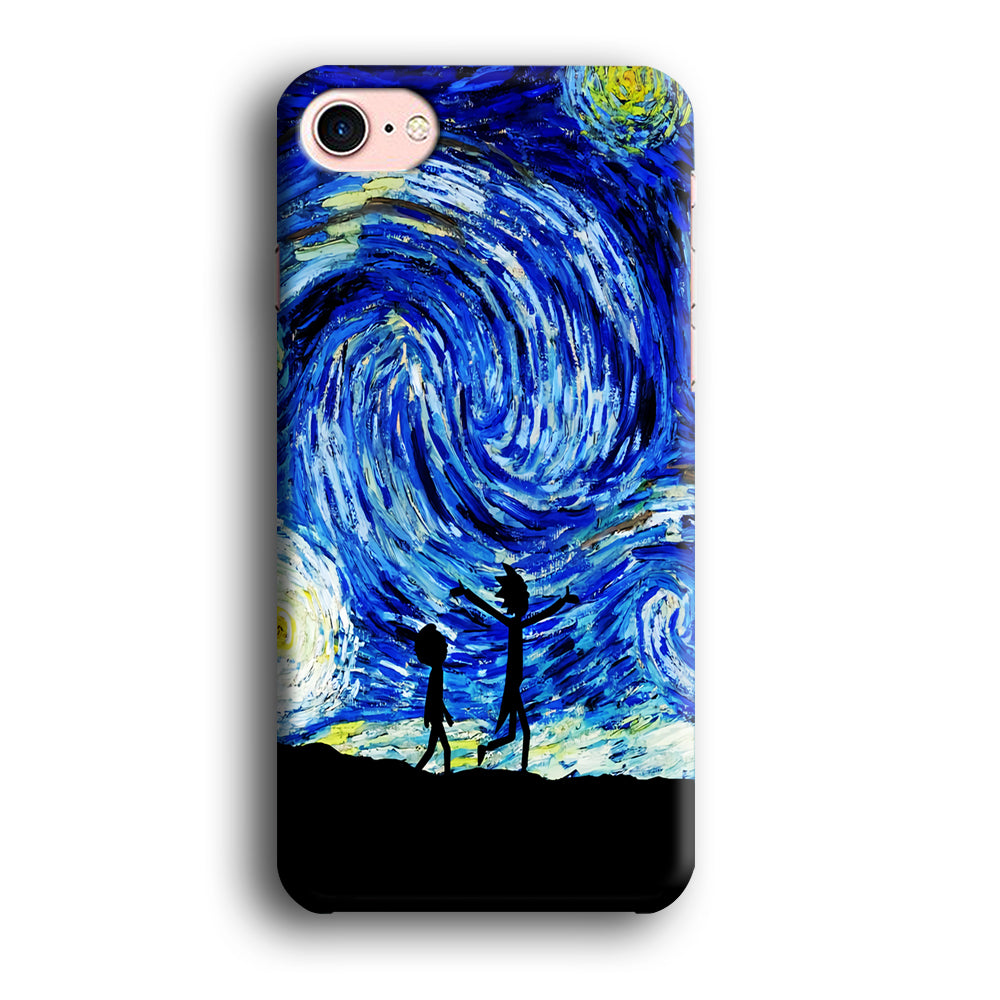 Rick and Morty Starry Night iPhone SE 2020 Case