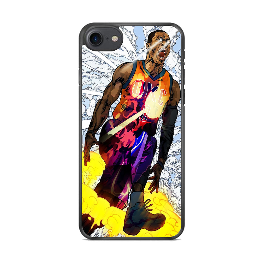 Russell Westbrook Oklahoma City Art iPhone 8 Case