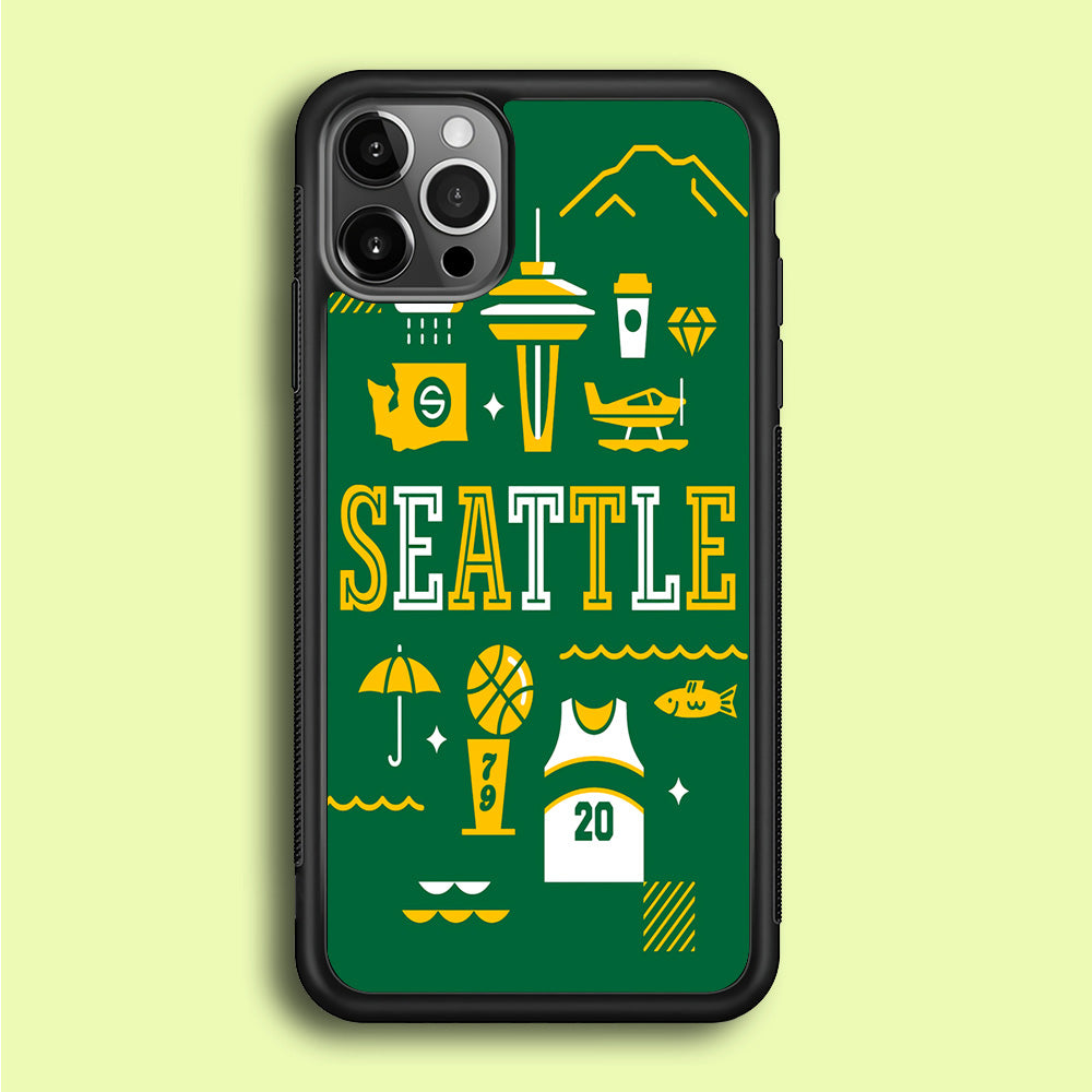 Seattle SuperSonics Basketball iPhone 12 Pro Case