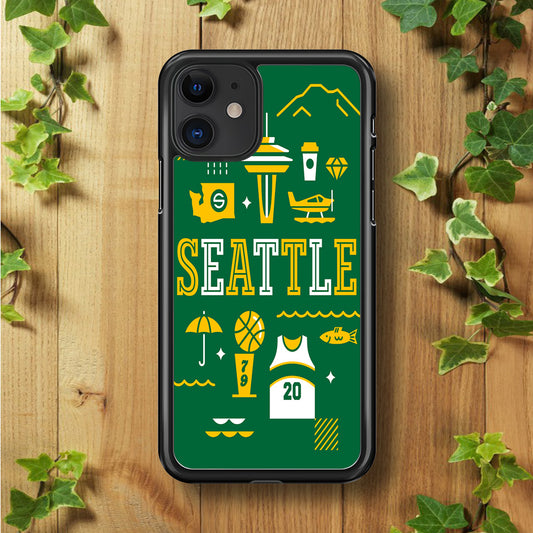 Seattle SuperSonics Basketball iPhone 11 Case