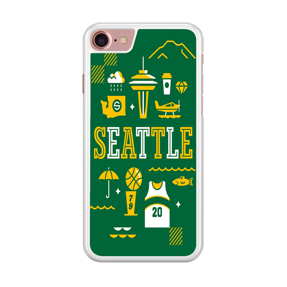 Seattle SuperSonics Basketball iPhone 8 Case